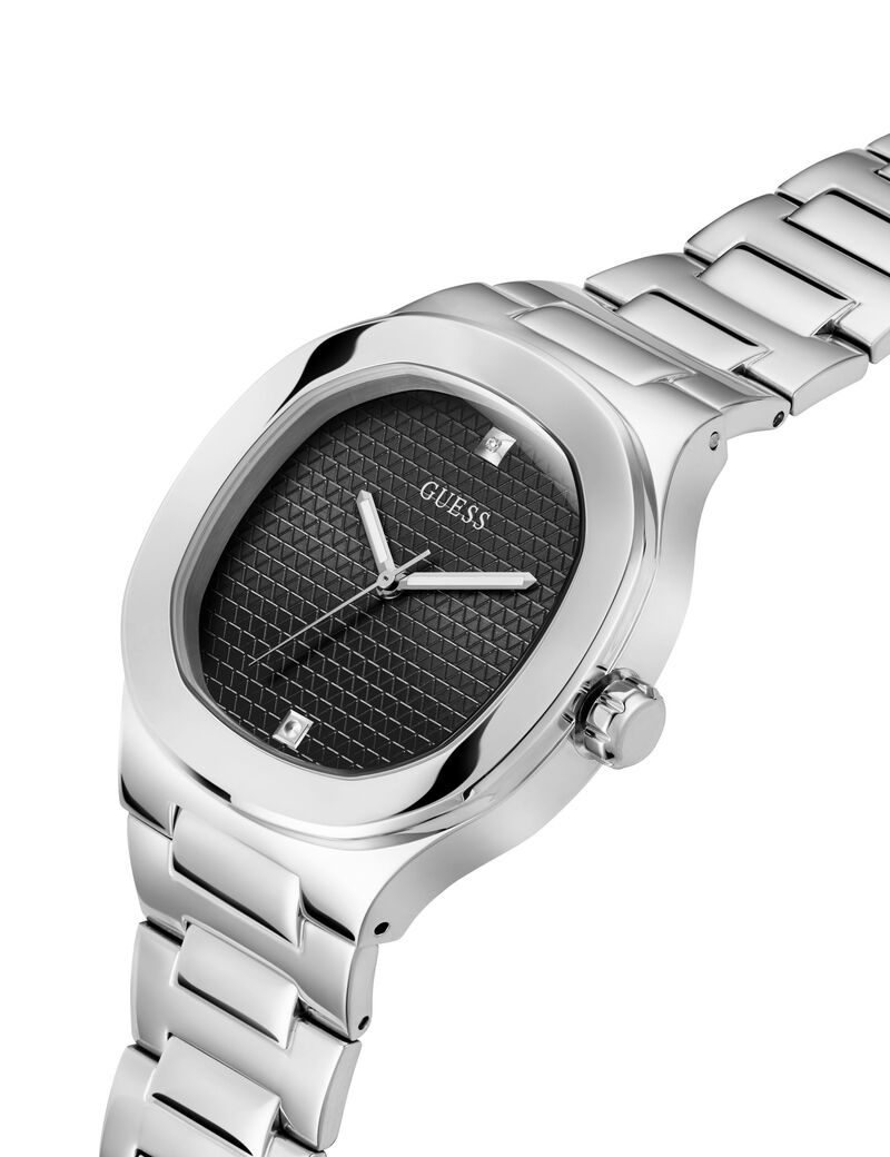 Stainless steel analogue watch