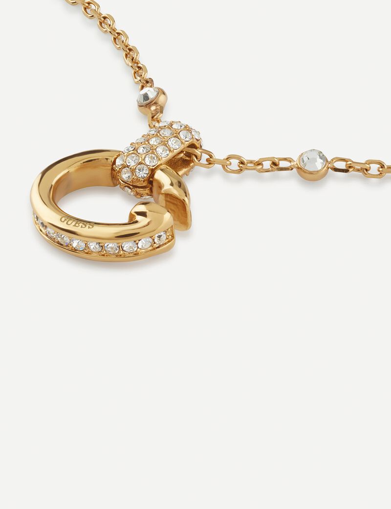 G Logo Crystal Charm Bracelet
