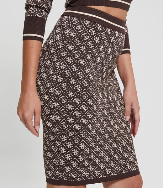 تنورة ميدي بطبعة شعار 4G