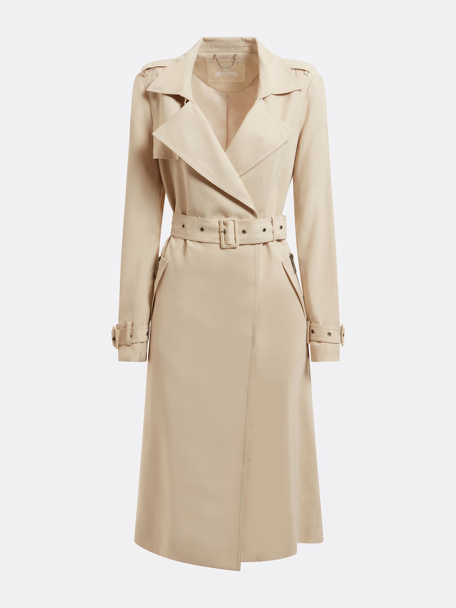 Viscose Blend Belted Trench