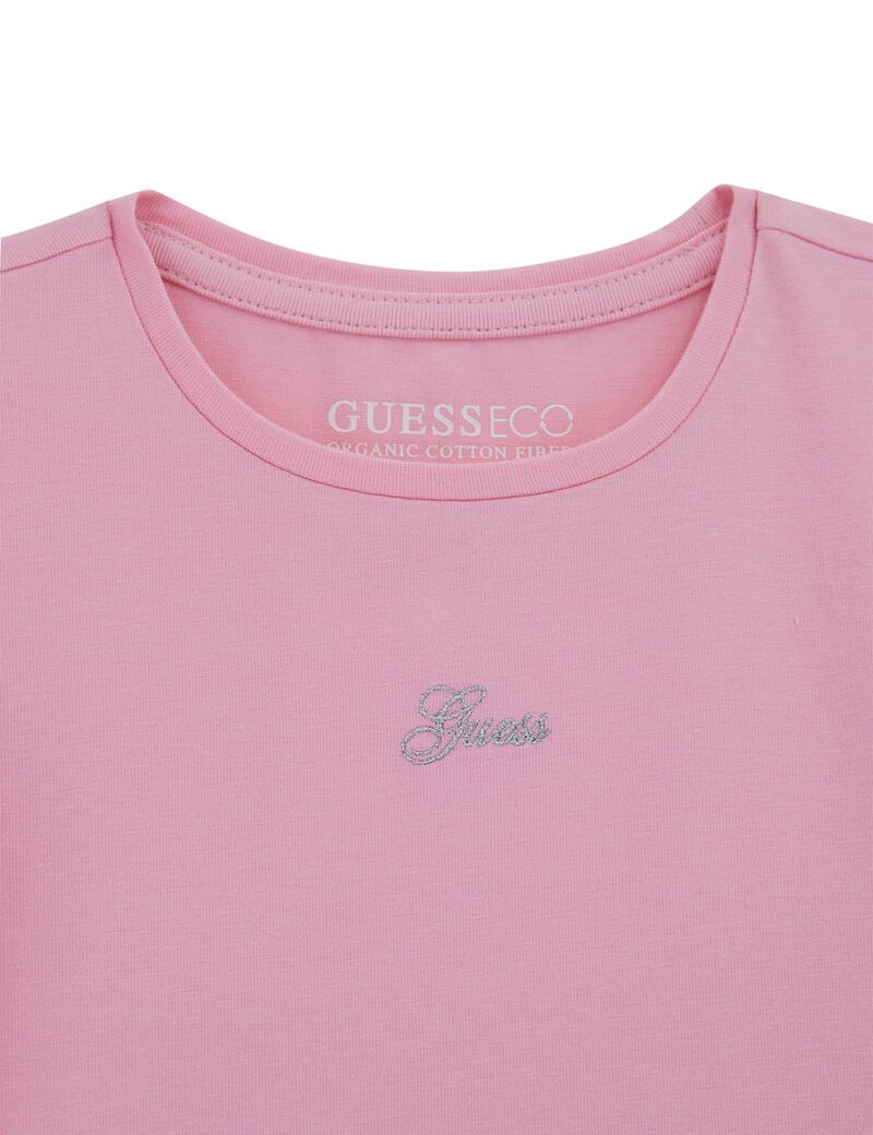 Logo embroidered frill top