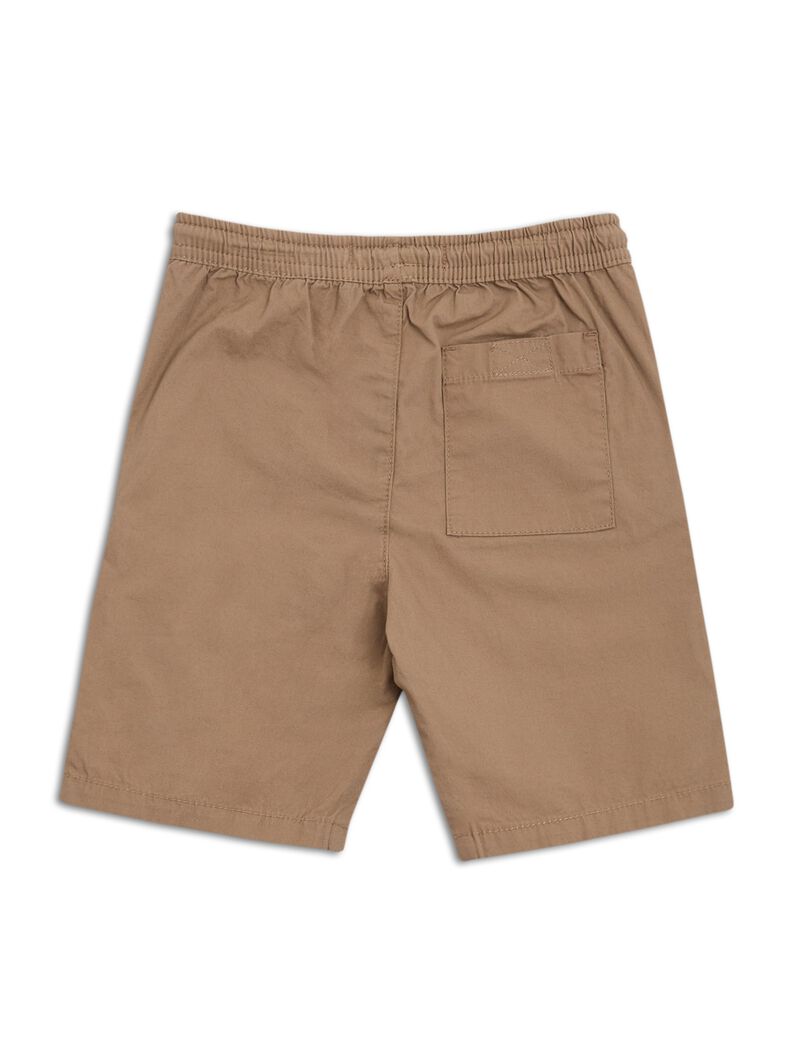 Flat front poplin short