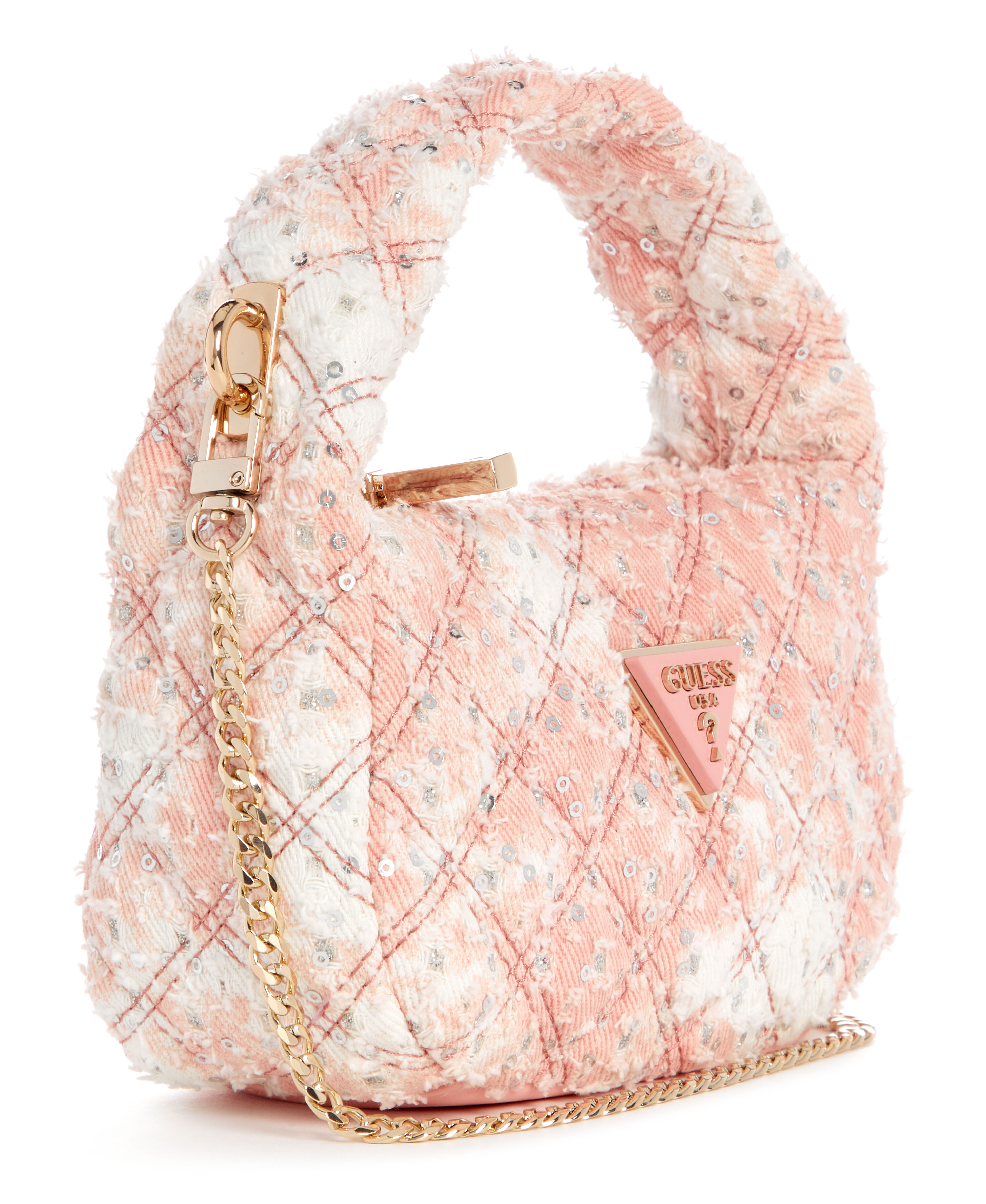 ショルダーバッグ・ポシェット Guess RIANEE QUILT Mini Flap Quilt Bag HO1A3A62 RIANEE QUILT MINI HOBO – GUESS