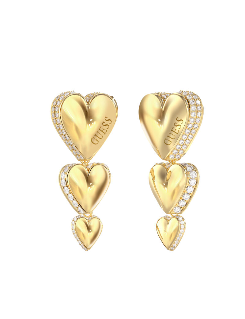 guess 40mm multi heart pendants