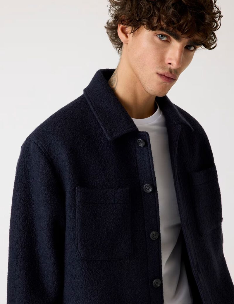 Wool-blend overshirt