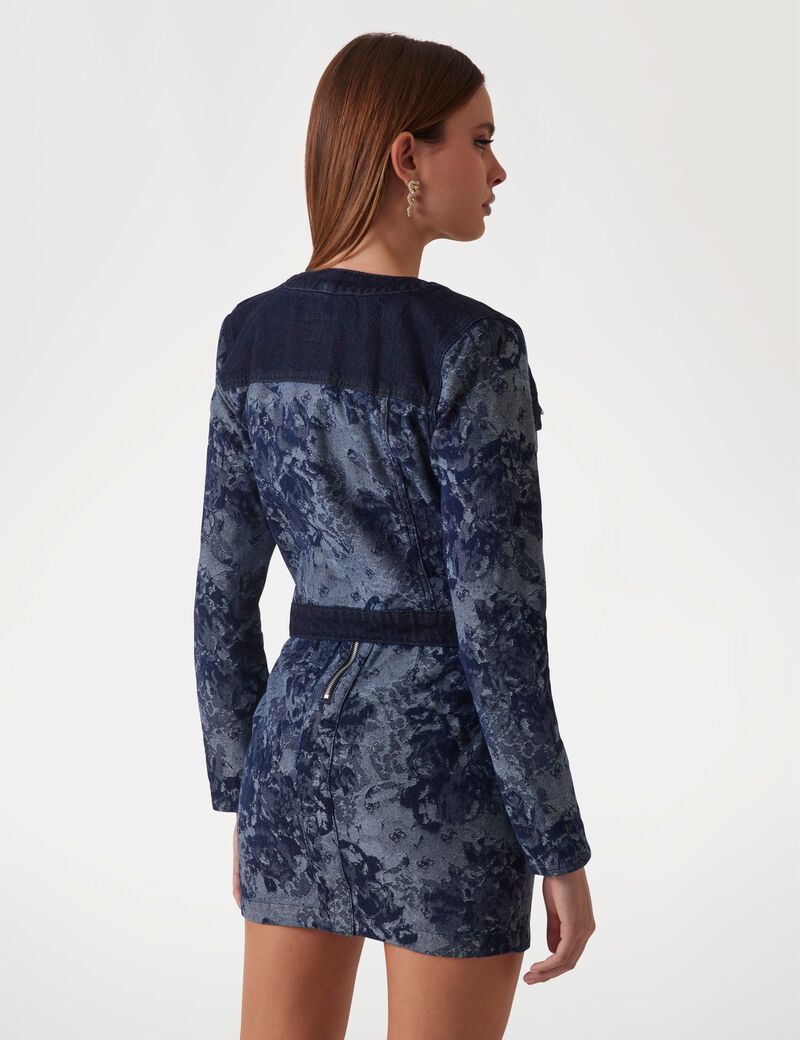 Jacquard denim jacket