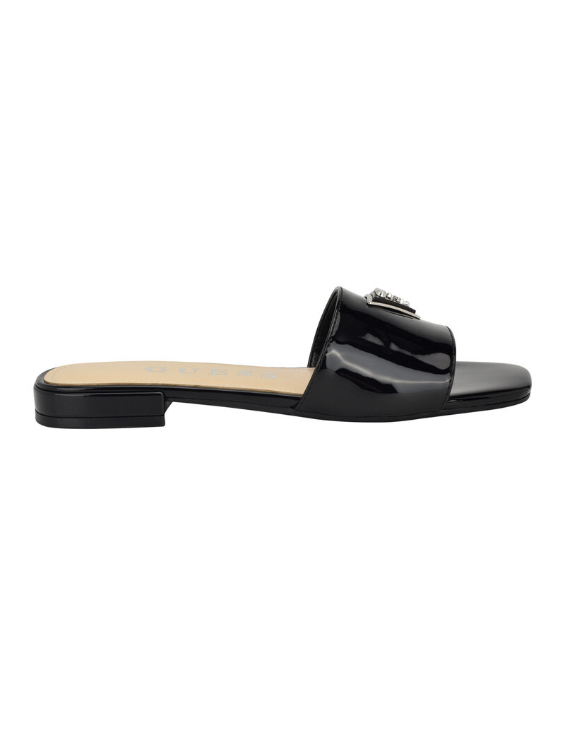 Tamsey croc embossed slides
