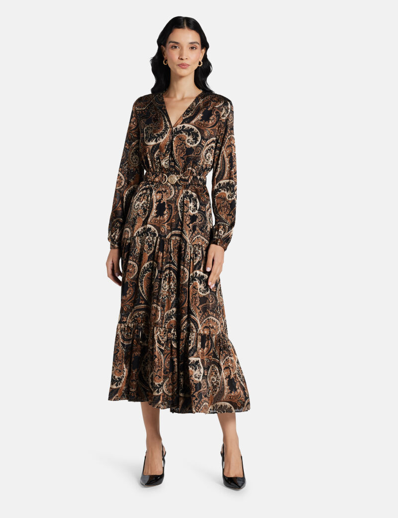 CLARISSE BELTED LONG DRESS