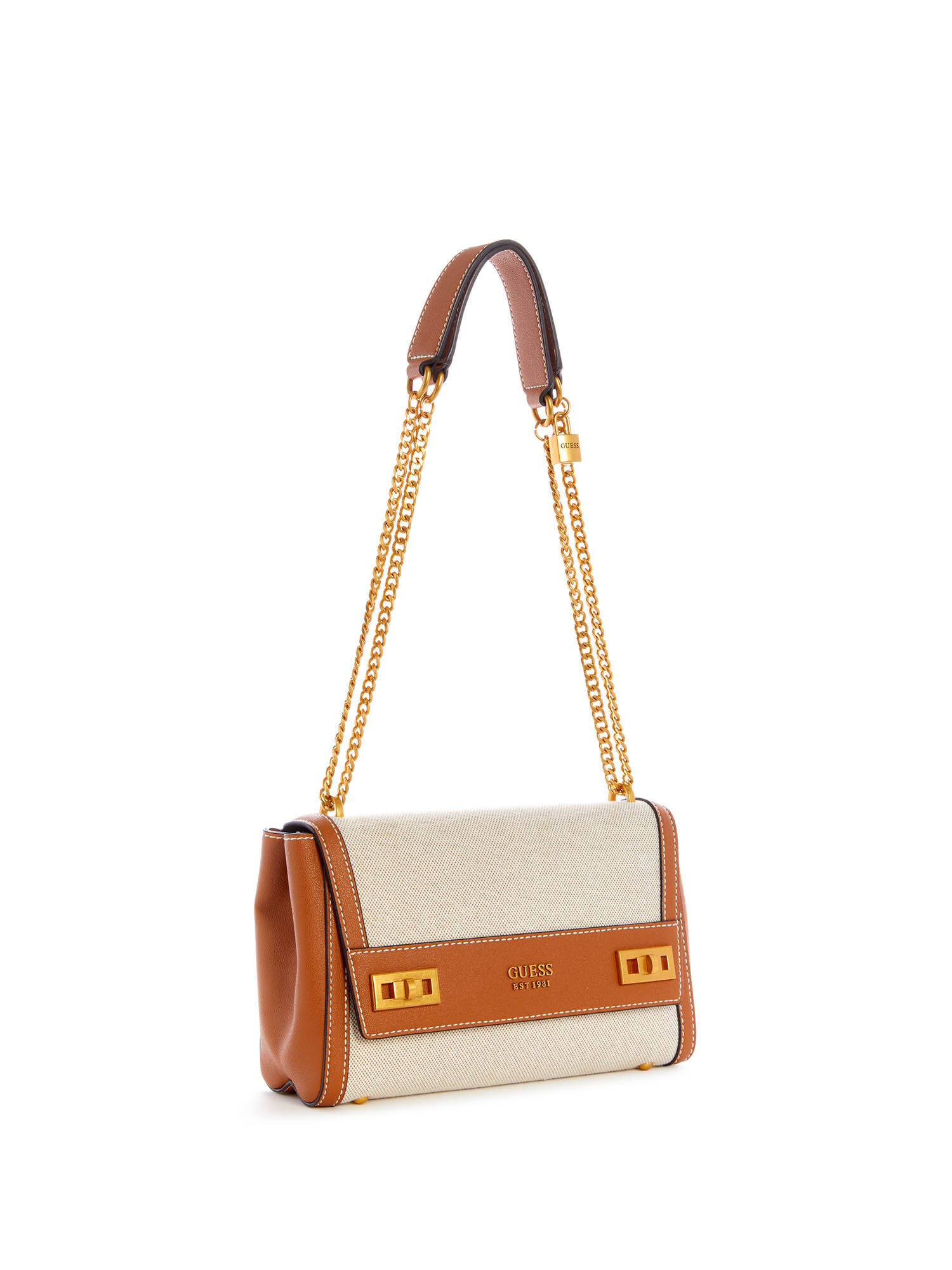 Shop GUESS Online Katey Canvas Katey Flap Shoulder Bag