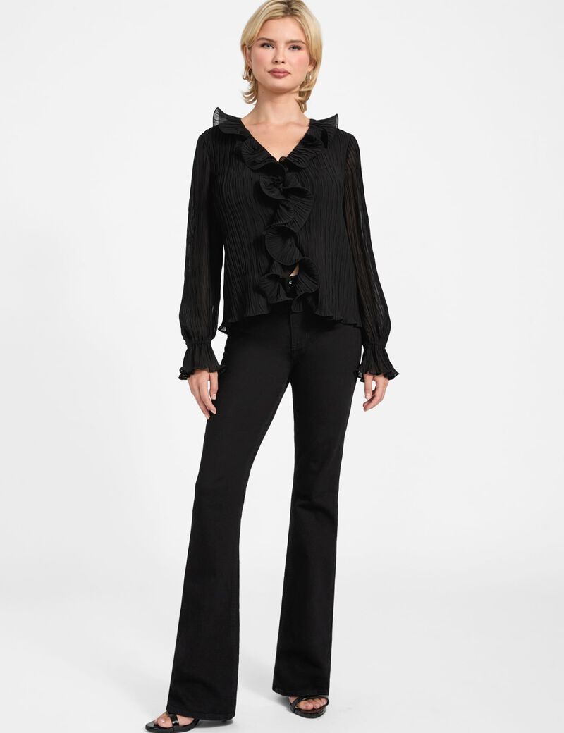 Chiffon ruffle blouse