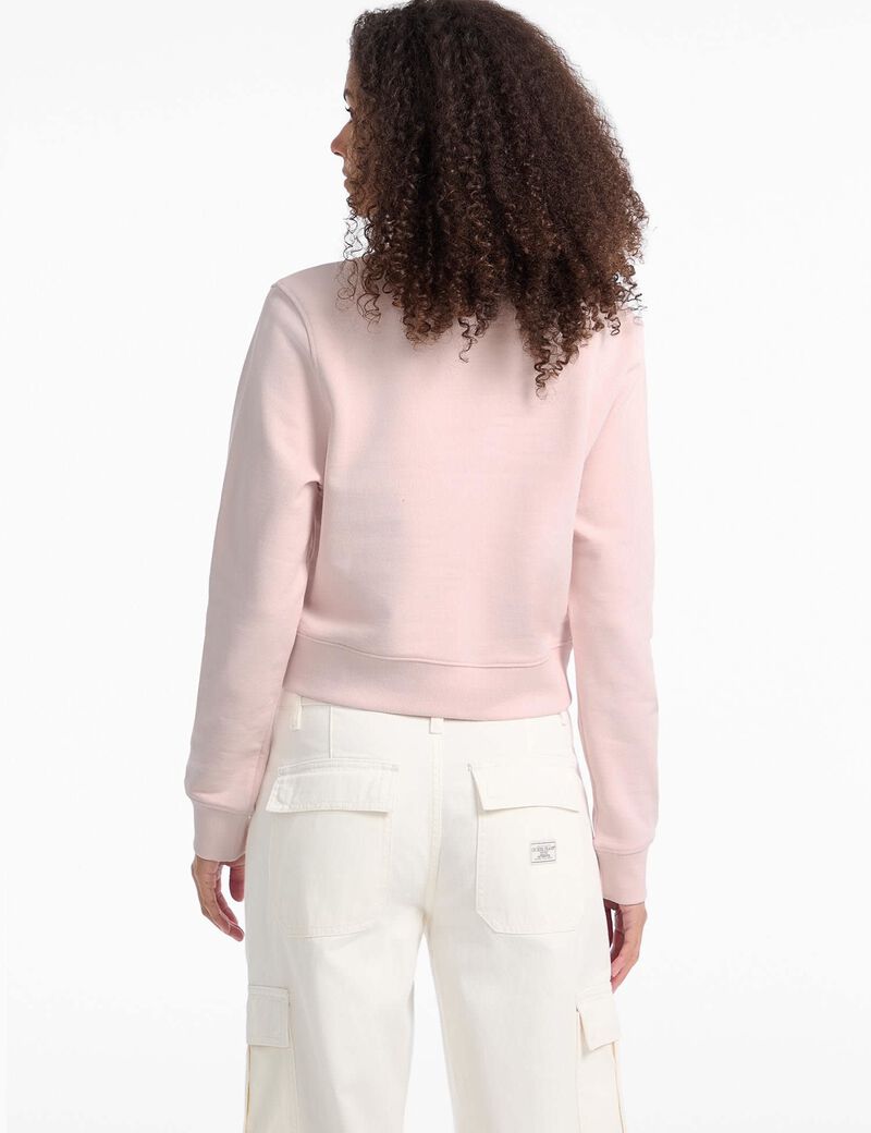 Printed logo cropped sweatshirt