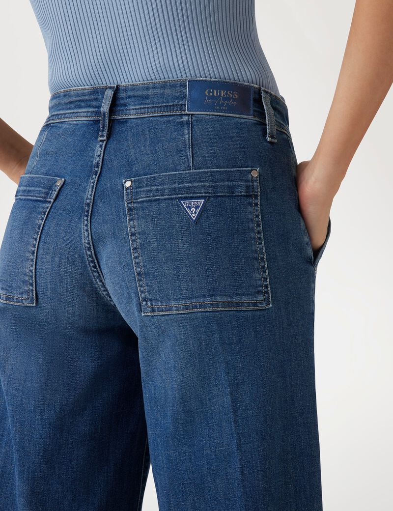 Zoya wide-leg denim pants