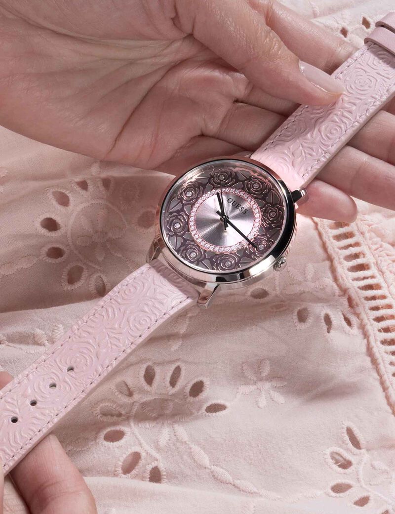 Floral Cutout Analog Watch