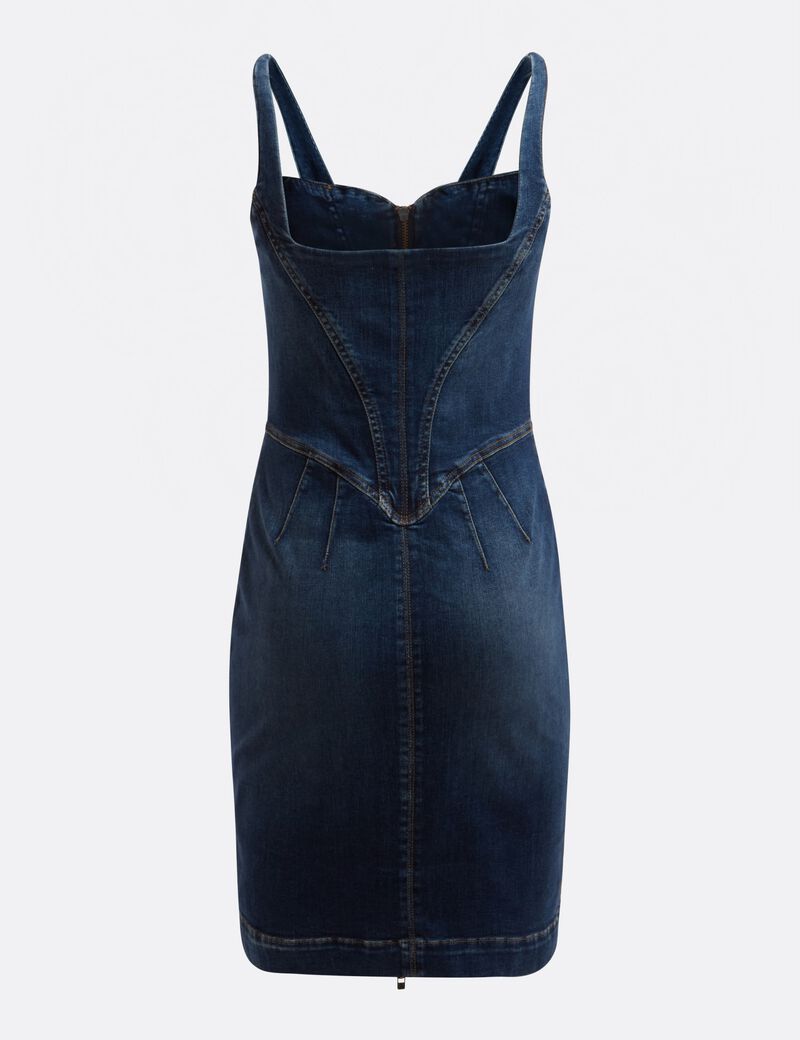 Front Zip Fastening Denim Dress