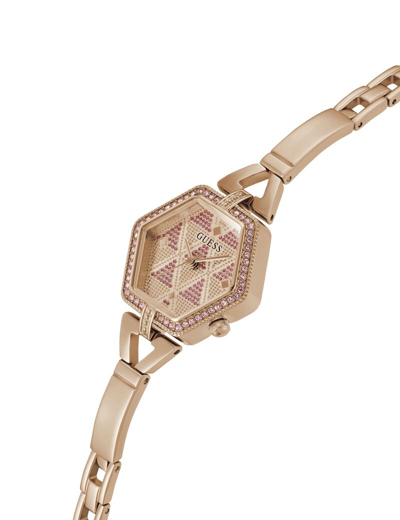 Rose Gold Tone Quartz Analog Recycled Steel Watch