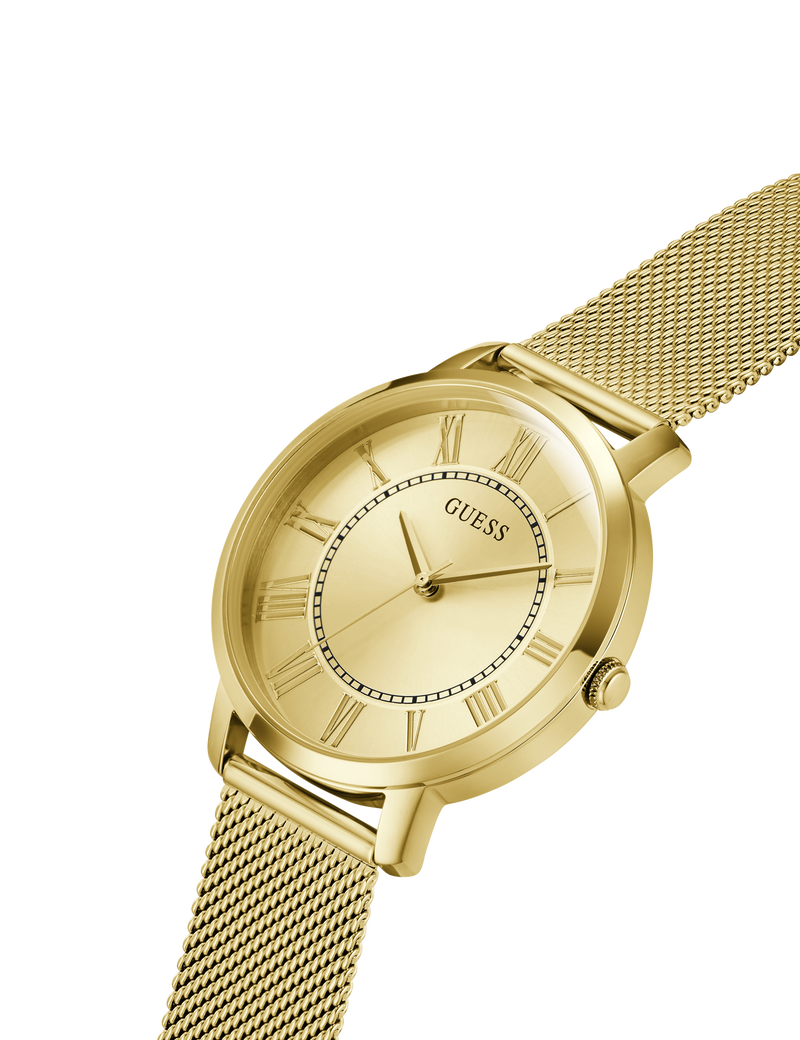 Mens Gold Tone Analog Watch