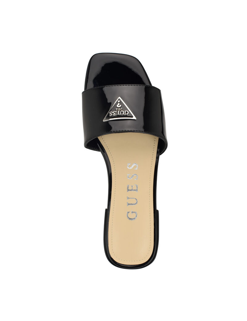 Tamsey croc embossed slides