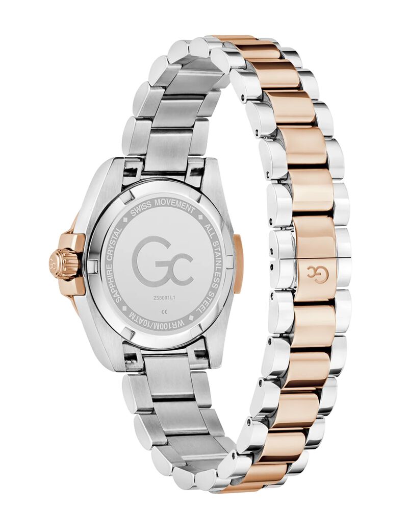 Gc Sportchic Women S 763 Mvmt White Dail 10 Amt Silver Rose Gold Stainless Steel Brct