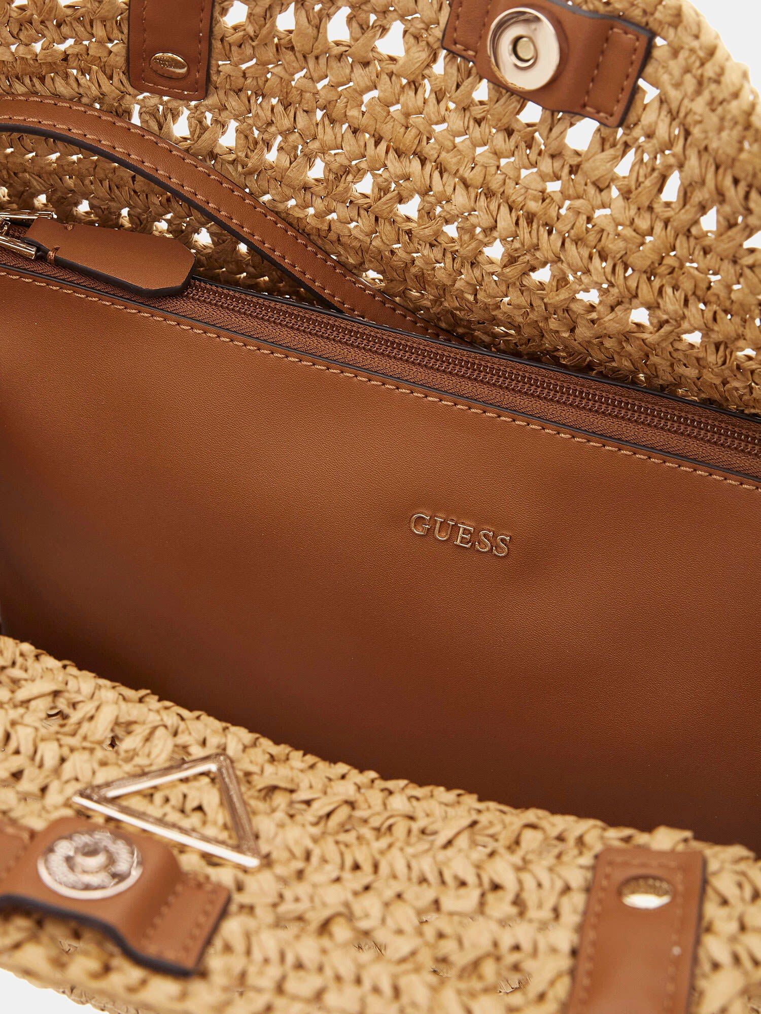 Shop GUESS Irene Pochette Shopper Bag, Brown | GUESS EGY