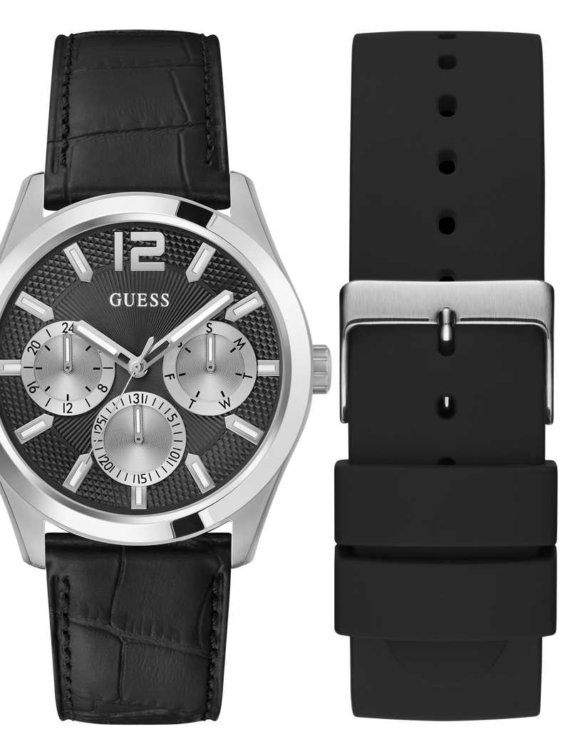 Mens Silver Tone Multi-function Watch Box Set