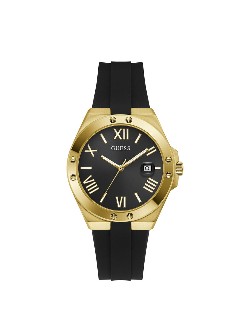 Black And Gold Analog Watch