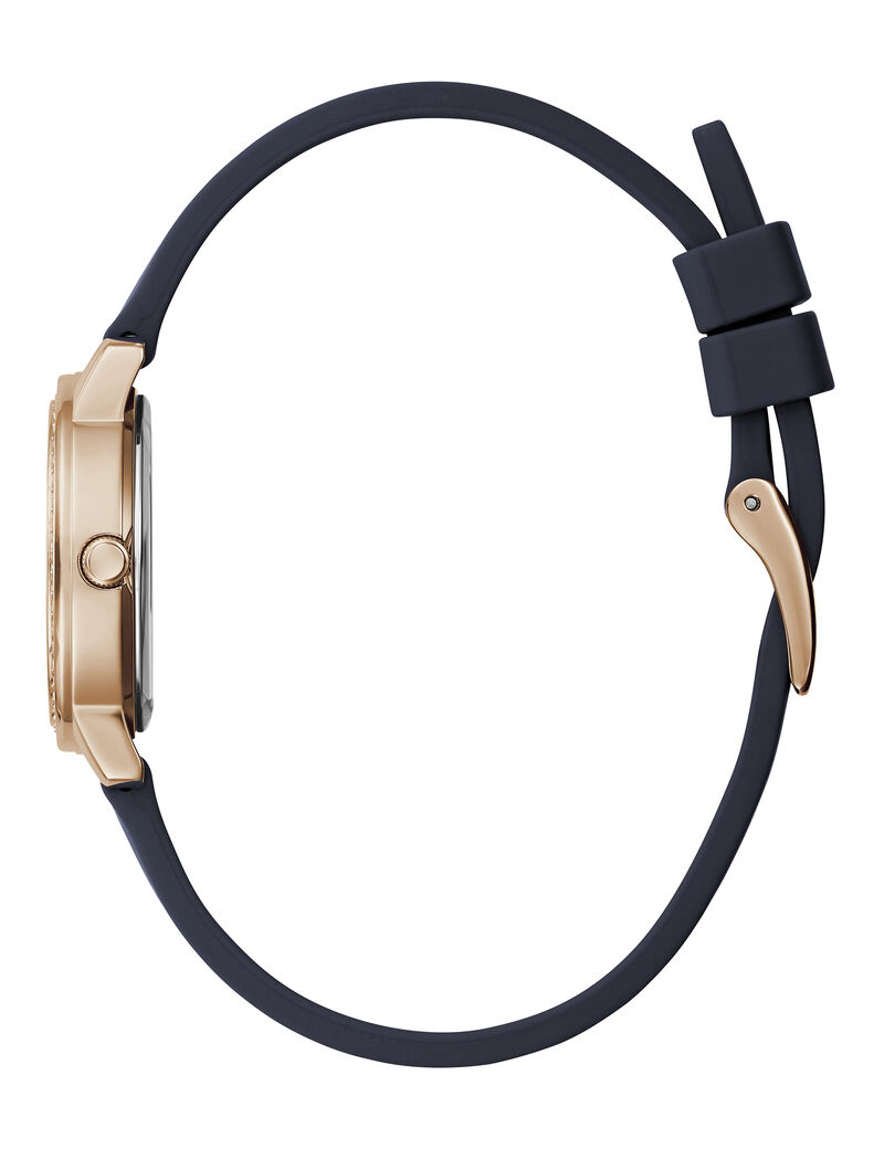 Navy Rose Gold Tone Analog Watch