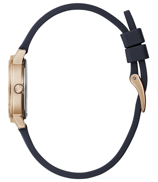 Navy Rose Gold Tone Analog Watch
