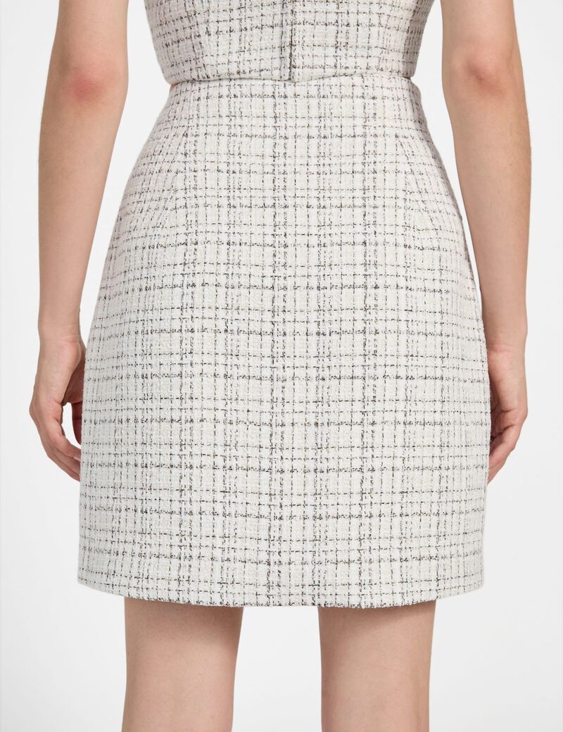 Tweed mini pencil skirt