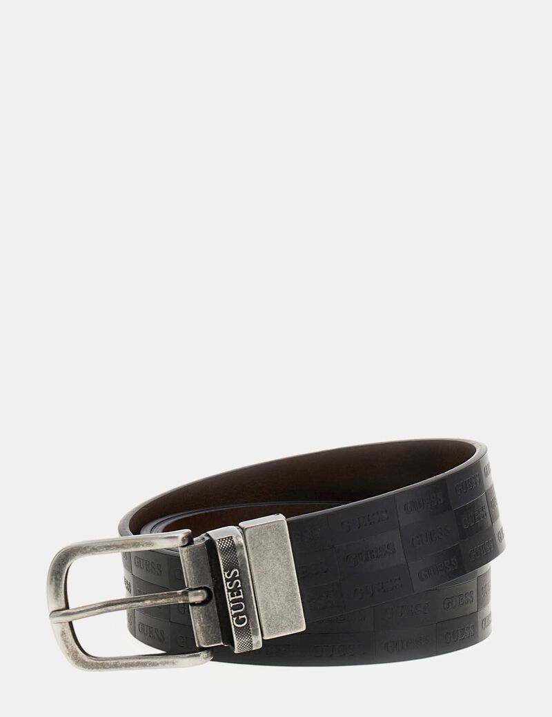 Leather reversible belt