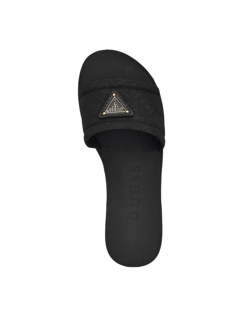 Elysone logo flat sandals