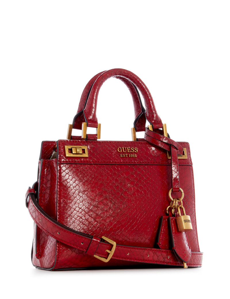 GUESS Katey Luxury Satchel Cognac - Allure Online Shop