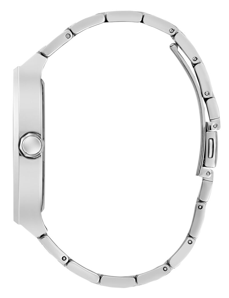 ساعة تناظرية من الفولاذ المقاوم للصدأ