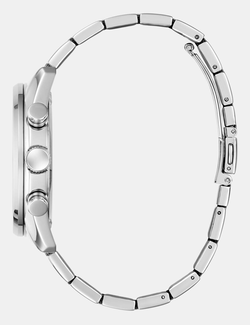 Mens Silver Tone Multi-function Watch