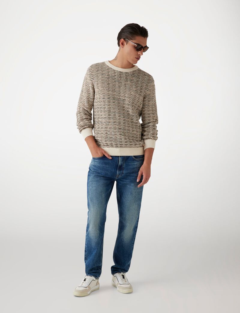 Textured knit pattern sweater
