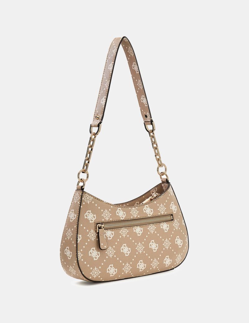 CARRIE LOGO TOP ZIP SHOULDER BAG