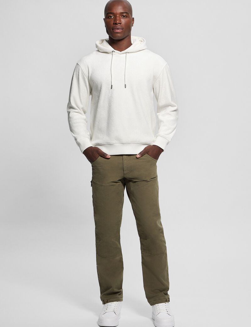 Embossed peony sweatshirt