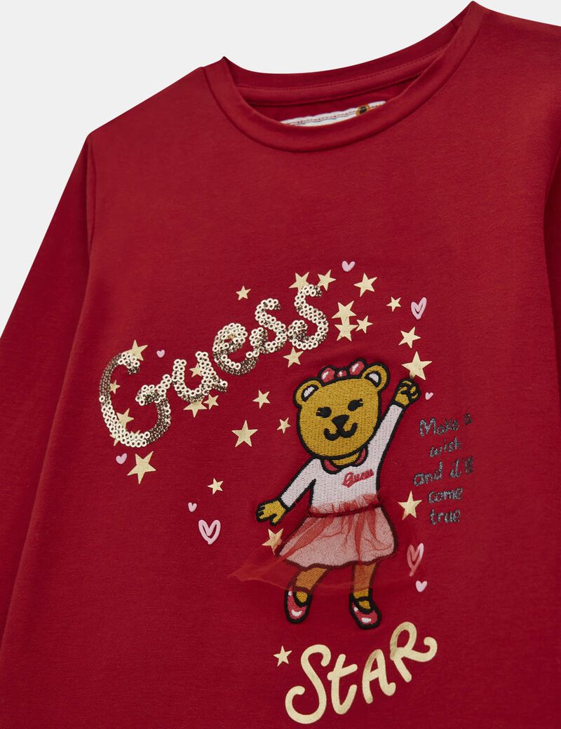 Front sequins print t-shirt