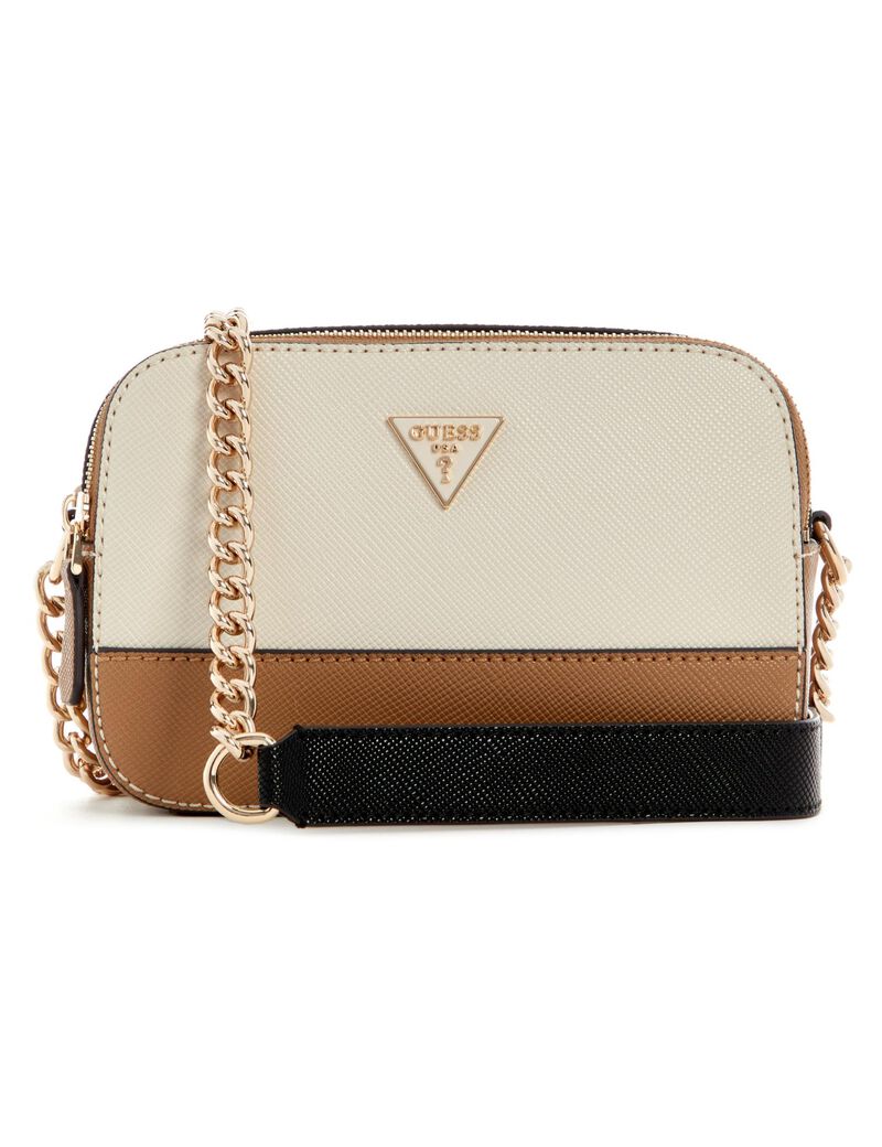 guess noelle saffiano mini crossbody bag