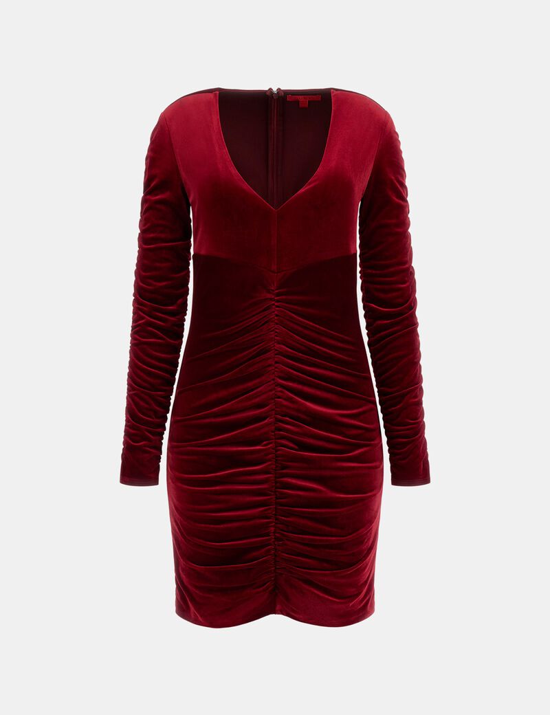 Velour bodycon mini dress