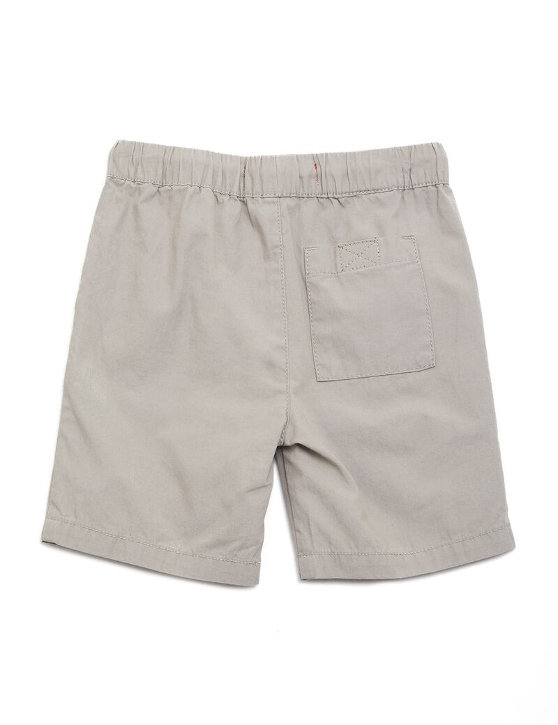 Flat front poplin short