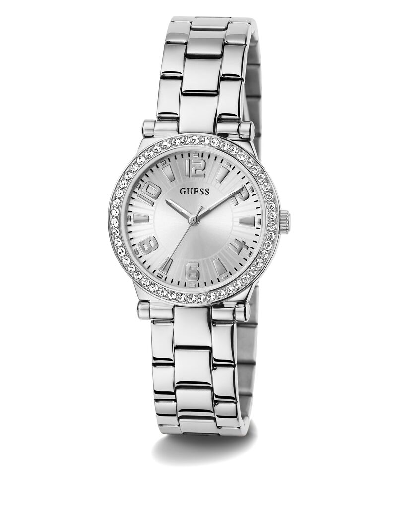 Analogue watch with crystal appliqu&eacute; detailing