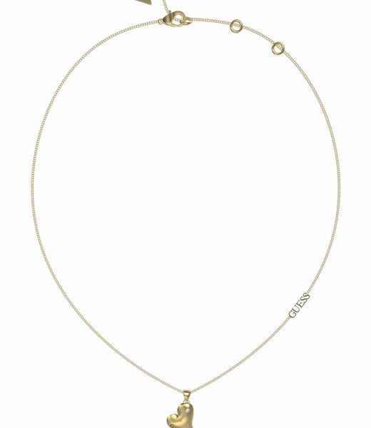 guess women s fluid hearts necklace