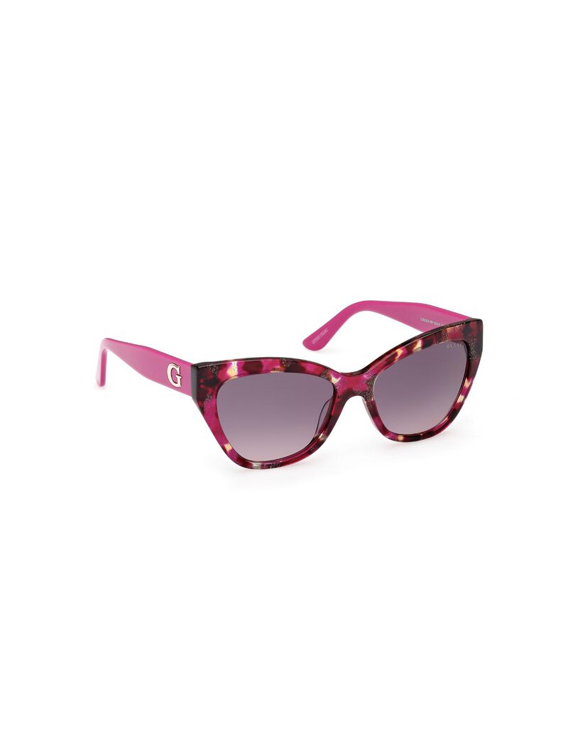 Square purple gradient smoke sunglasses