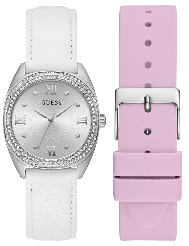 Analogue watch with interchangeable strap