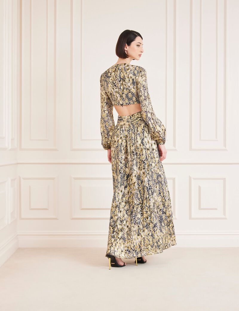 Marciano silk blend long dress