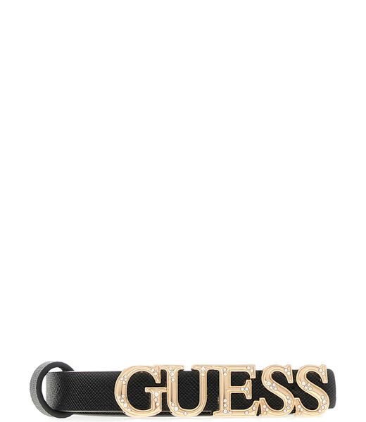 guess logo script belt