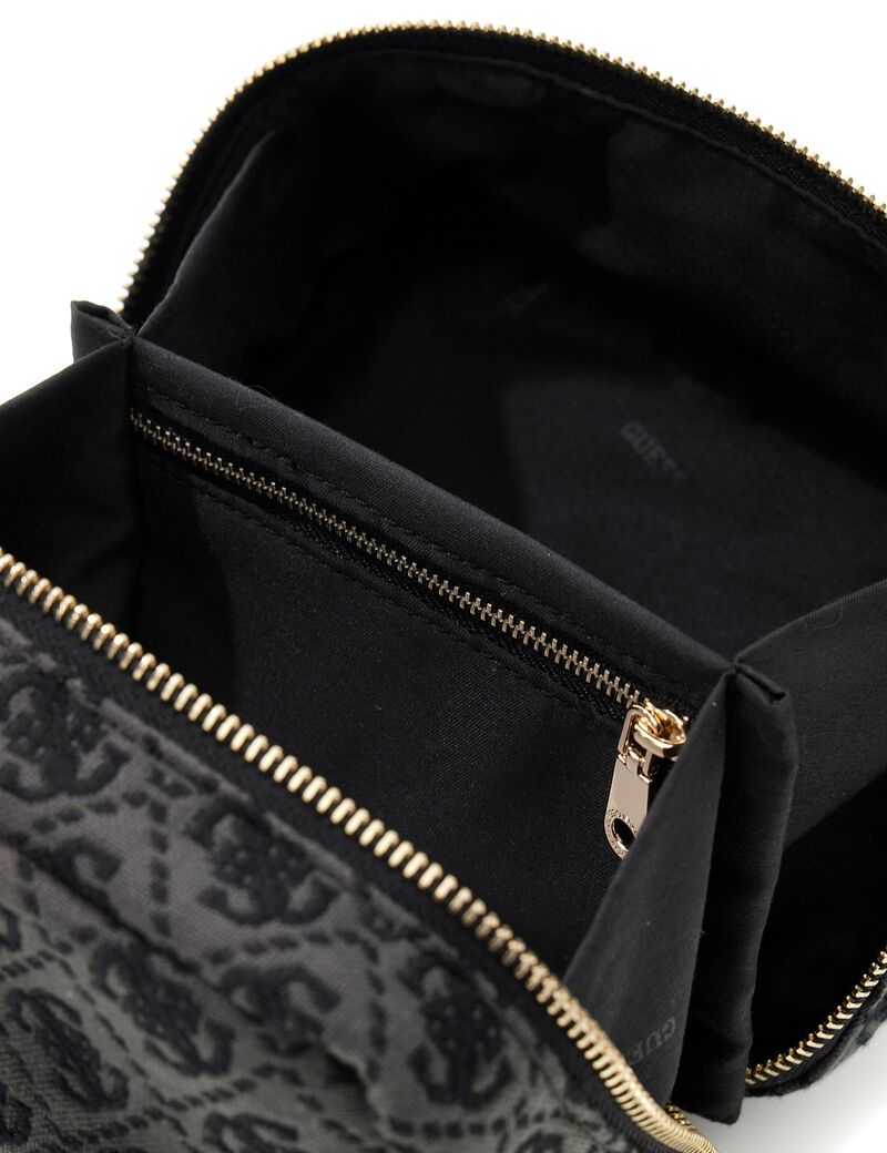 guess jacquadr handle beauty bag