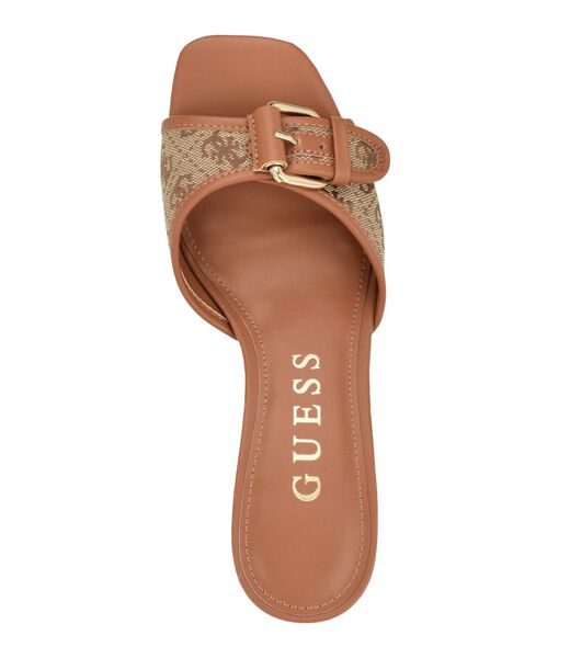 Dista Buckled Logo Kitten Heels