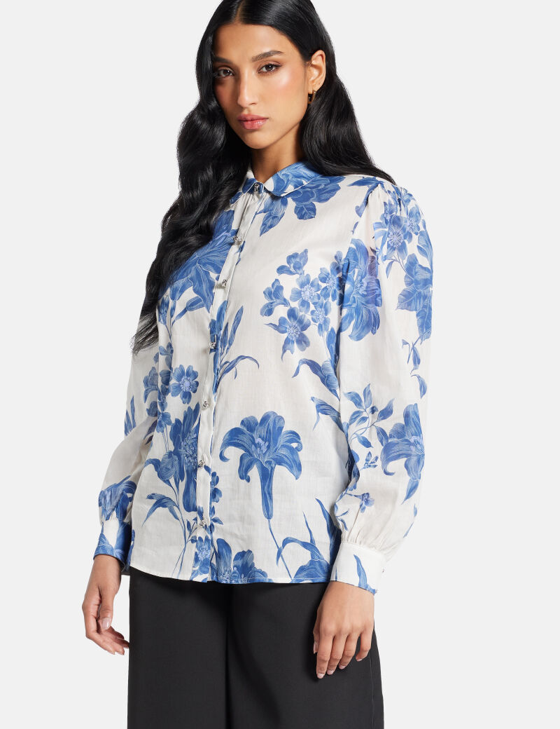 Clara button up top