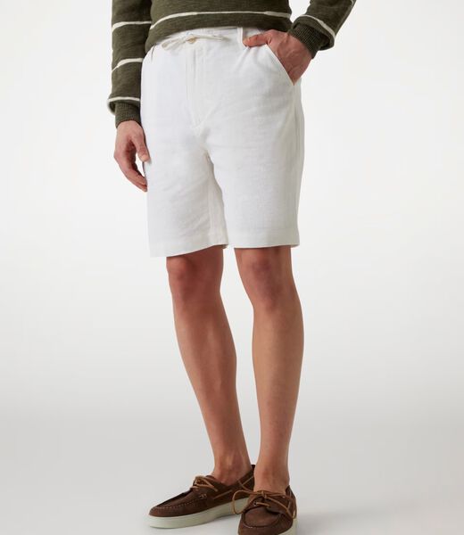Linen-blend shorts